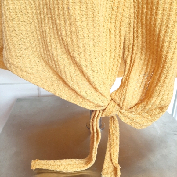 💛Oversize Waffle Knit Button Front Top💛 - Picture 5 of 6